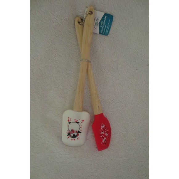 2 Mini Silicone Spatulas Christmas Smart Living Collection New - Picture 3 of 8